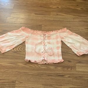 AEO over the shoulder crop top